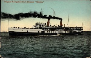 Canada Steamship Niagara Navigation Co CHICIORA Ship 1912 Used Postcard
