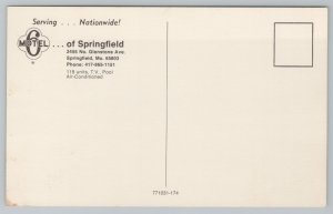Springfield Missouri~Motel 6 Side View & Pool~Vintage Postcard