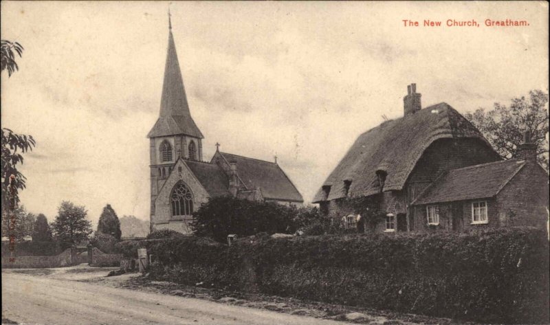 Greatham Durham The new Church Vintage Postcard