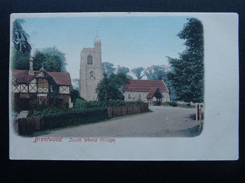 Essex BRENTWOOD South Weald Church & Village c1907 Postcard by Frith