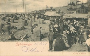 Netherlands Scheveningen Beach Vintage Postcard 07.53