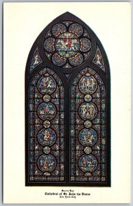 Vtg New York City Sports Bay Window Cathedral Of Saint James The Devine Postcard