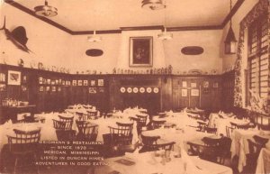 Meridan Mississippi Weidmann's Restaurant Dining Room Vintage Postcard AA35349