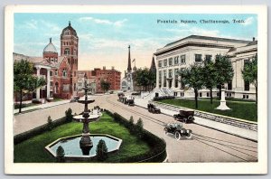 Fountain Square Chattanooga Tennessee TN Junction Of Georgia Avenue Postcard