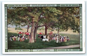 WHITE SULPHUR SPRINGS, WV West Virginia ~ A LAWN PARTY Scene  c1910s Postcard