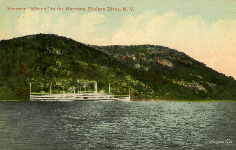 Hudson River Day Line - Steamer Albany in the Narrows