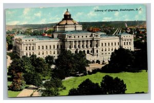 Vintage 1910's Postcard Panoramic View of the Library of Congress Washington DC