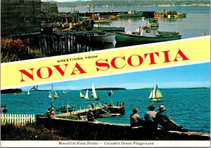 Greetings From Nova Scotia Canada Split View