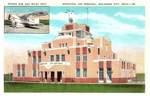 Municipal Air Terminal Oklahoma City Oklahoma Airport Postcard