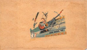 AIRPLANE GUNNER DON WINSLOW FRANK V. MARTINEK MILITARY HAND MADE POSTCARD 1940s