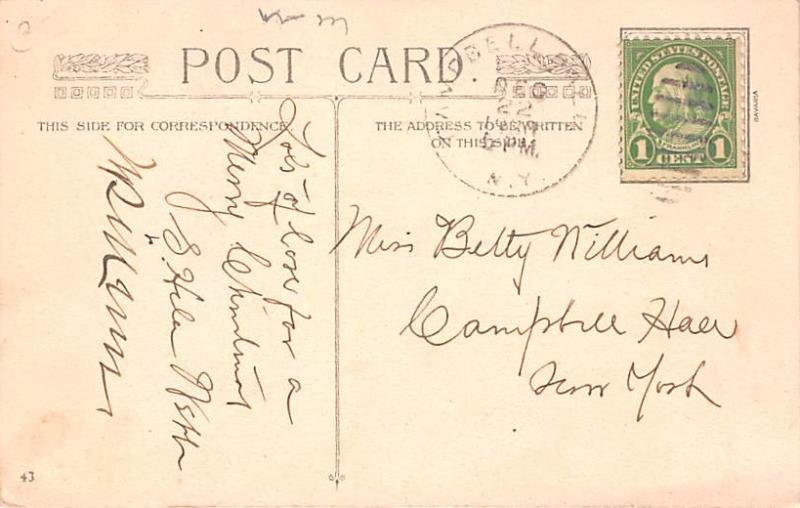 Christmas  stamp on front