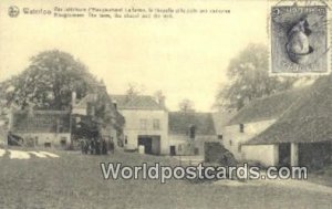 Vue Interleure d'Hougoumont la Ferme Waterloo, Belgium 1920 Stamp on front 