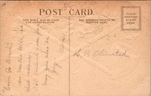 Antique St. Patrick's Day Postcard - PIPE CLOVER Greetings - POSTED