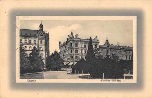 Zagreb Croatia Akademicki Exterior View Antique Postcard J65852