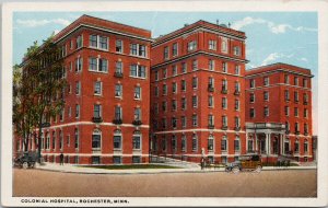 Colonial Hospital Rochester MN Minnesota Bloom Bros c1923 Postcard G6