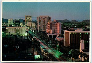 Postcard - Night lights of Phoenix, Arizona