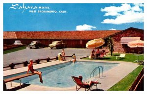 Postcard MOTEL SCENE Sacramento California CA AQ3744