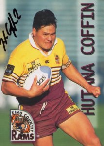 Hutana Coffin King Country Rams New Zealand Rugby Hand Signed Card Photo