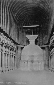 L376 India Karli Interior Principal Cave vintage postcard