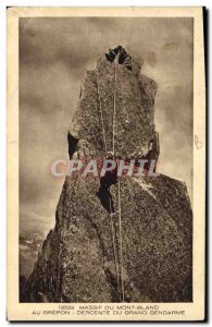 Postcard Old Climbing Mont Blanc Massif In Grepon Descent big policeman