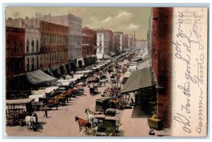 c1905s South Water Street Looking West Chicago Illinois IL Handcolored Postcard