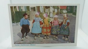 7 x Beautiful Vintage Postcards of Dutch Children in National Dress Job Lot Buy