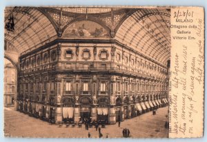 Milan Lombardy Italy Postcard Octagon of the Galleria Vittorio Em. 1907