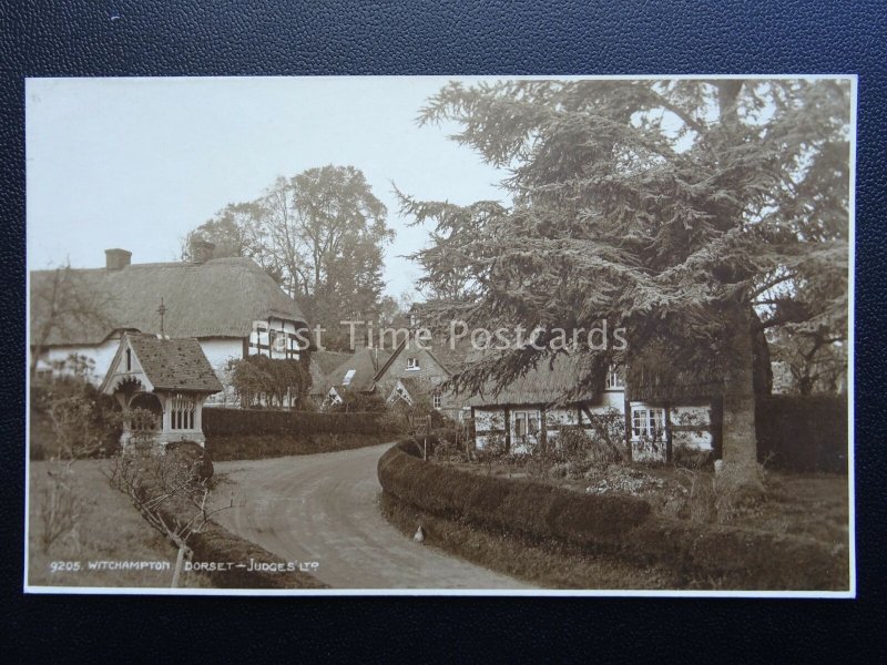 Dorset WITCHAMPTON Village & Church Lych Gate c1926 RP Postcard by Judges 9205