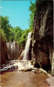 Rough Lock Falls Spearfish Canyon Black Hills South Dakota US 14 Postcard Vtg 