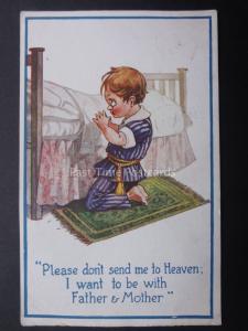 Child Praying PLEASE DONT SEND ME TO HEAVEN c1921 by Philco 5025