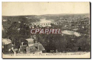 Old Postcard Saint Cloud Panorama taken from Bellevue The loop of the Seine B...