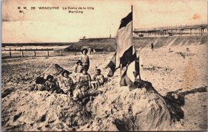 Belgium Wenduyne Le Camp de la Villa Wenduine Vintage Postcard C051