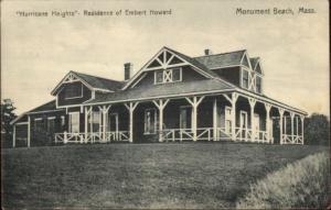 Monument Beach Cape Cod MA Hurricane Heights Howard Home Postcard c1910