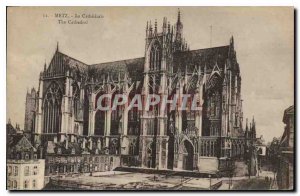 Old Postcard Metz Cathedral