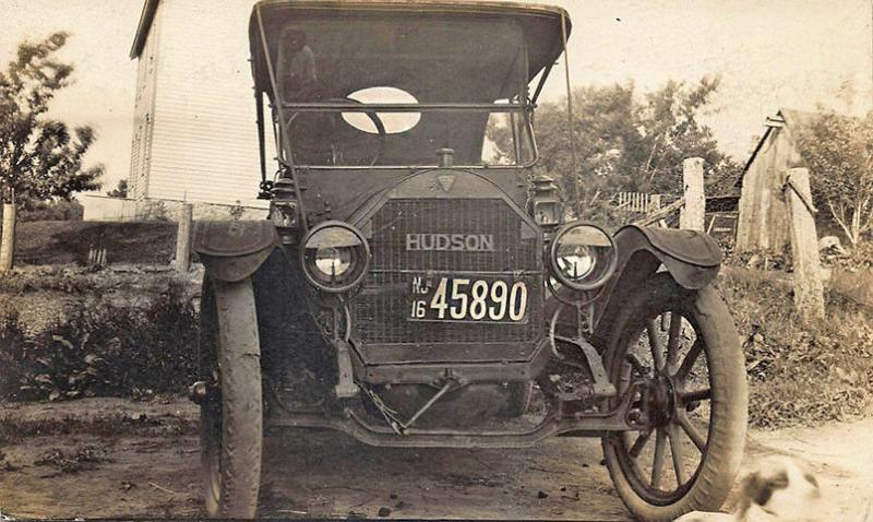 License Plate  #45890 1916 New Jersey Early Hudson Automobile RP Postcard