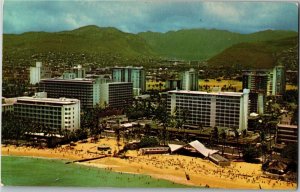 Kuhop Beach Waikiki HI Moana Hotel, Princess Kaiulani Biltmore Postcard X39