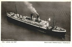 SS Johan De Witt Stoomvaart Maatschappij Nederland Ship RPPC 03.66