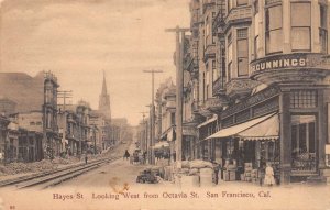 San Francisco California Hayes St., W. From Octavia St. Undivided Back PC U7024