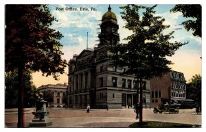 1915 Post Office Building, Erie, PA Postcard