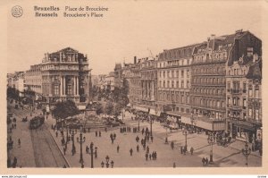 BRUSSELS, Belgium, 1900-10s; Brockere's Place (Square), Anspach Fountain