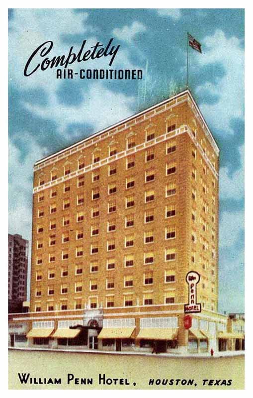 Postcard HOTEL SCENE Houston Texas TX AS8484