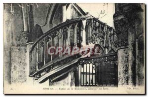 Postcard Old Troyes Madeleine Church Staircase Jube