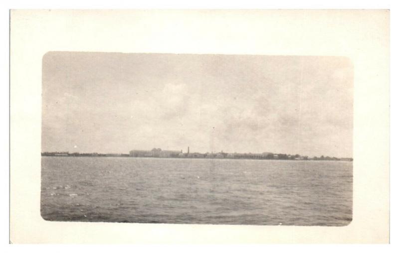 RPPC Palm Beach, FL from a Ship Real Photo Postcard *5N1