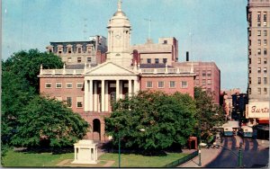 Vtg 1950s Old State House & World War Memorial Hartford Connecticut CT Postcard