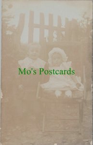 Ancestors Postcard - Siblings - Two Smartly Dressed Cute Children  RS27004