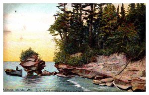 Postcard BOAT SCENE Apostle Islands Wisconsin WI AQ9099