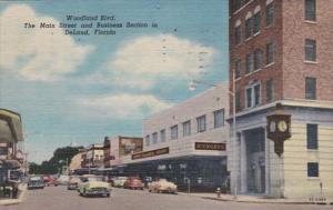 Florida Deland Woodland Boulevard Main Street Busibess Section 1962 Curteich