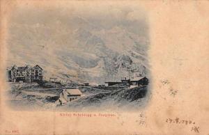 Kleine Scheidegg Switzerland Jungfrau Scenic View Antique Postcard J59744