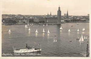 RPPC Utsikt over Riddarfjärden STOCKHOLM Sweden Vintage Photo Postcard