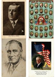 USA ÉTATS-UNIS AMERICA PATRIOTIC PRESIDENTS POLITIC 78 CPA Pre-1940